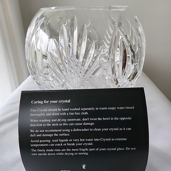 Waterford Lead Crystal Ashbury 8" Rose Bowl - NEW - Picture 3 of 6